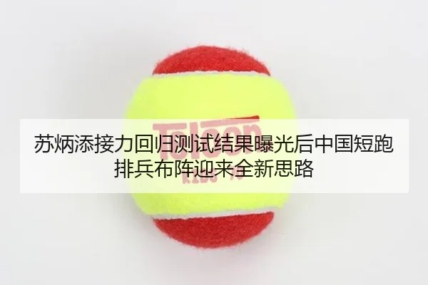 苏炳添接力回归测试结果曝光后中国短跑排兵布阵迎来全新思路